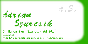 adrian szurcsik business card